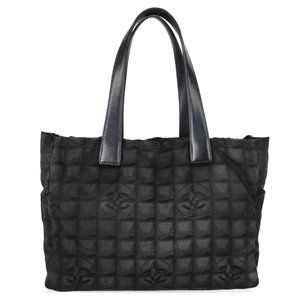 Chanel Travel Line Black Nylon And Leather Should… - image 1